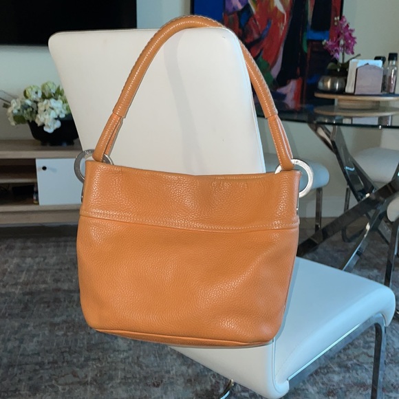 Peter Kent Orange Leather Bag. - Picture 2 of 4